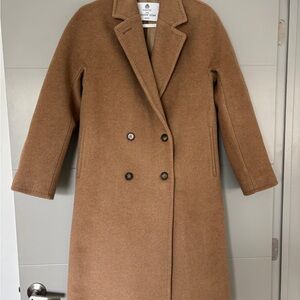 Aritzia Tan Pea Coat